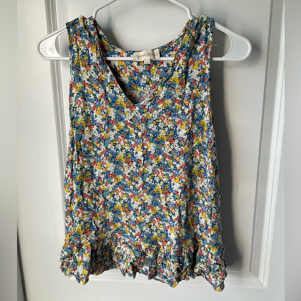 Cynthia Rowley Floral Sleeveless Blouse